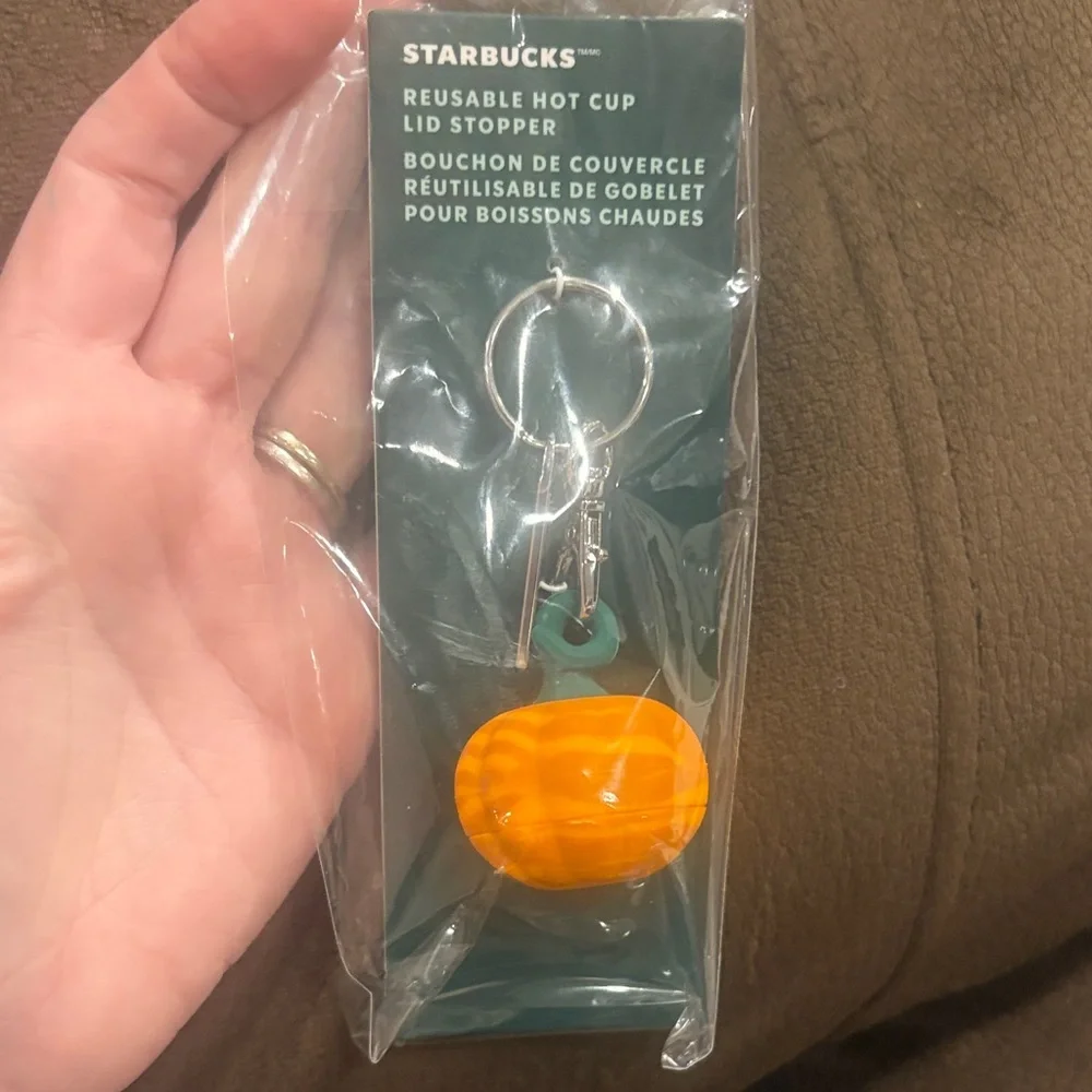 Starbucks Pumpkin Reusable Hot Cup Lid Stopper - Picture 2 of 3